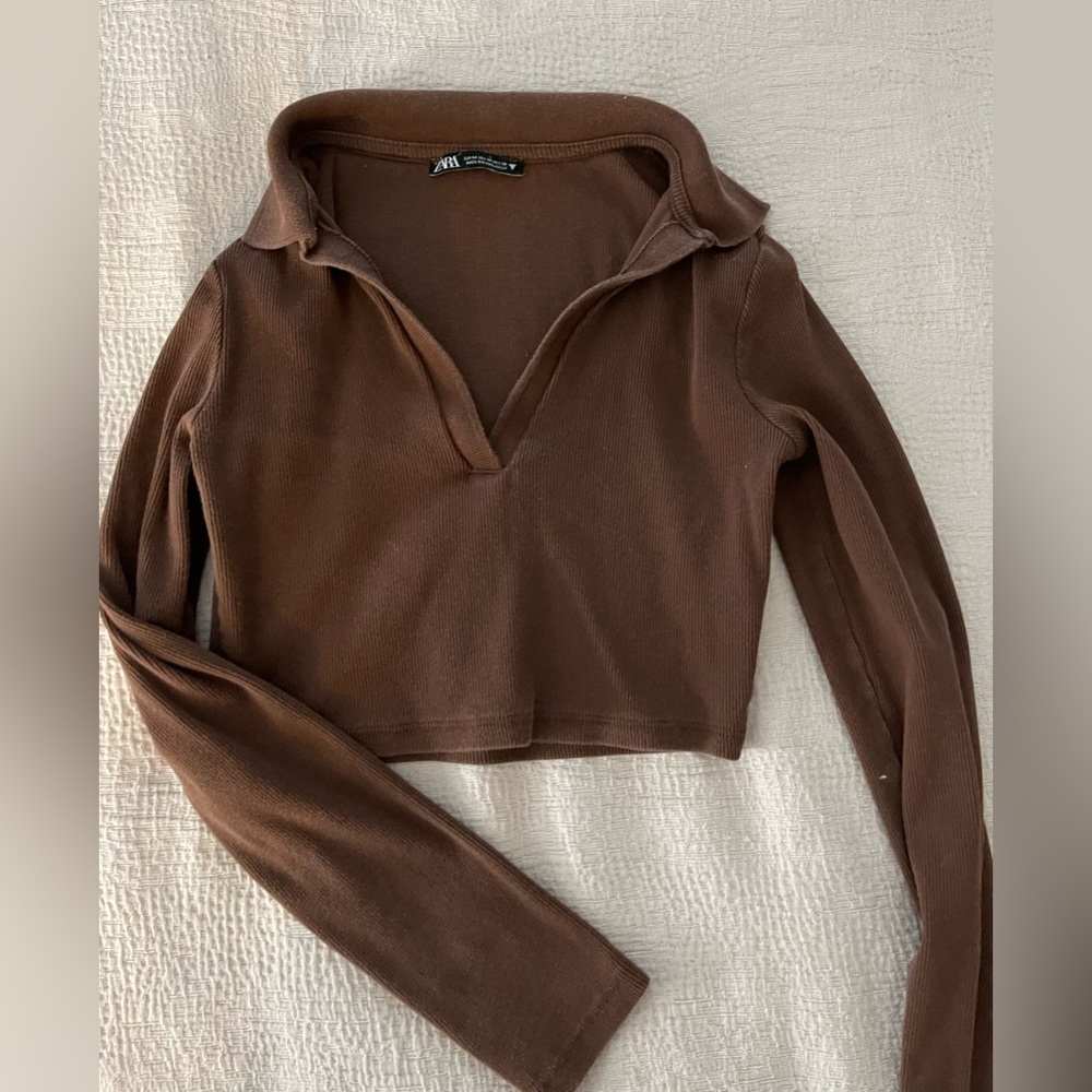 Zara Collared crop top